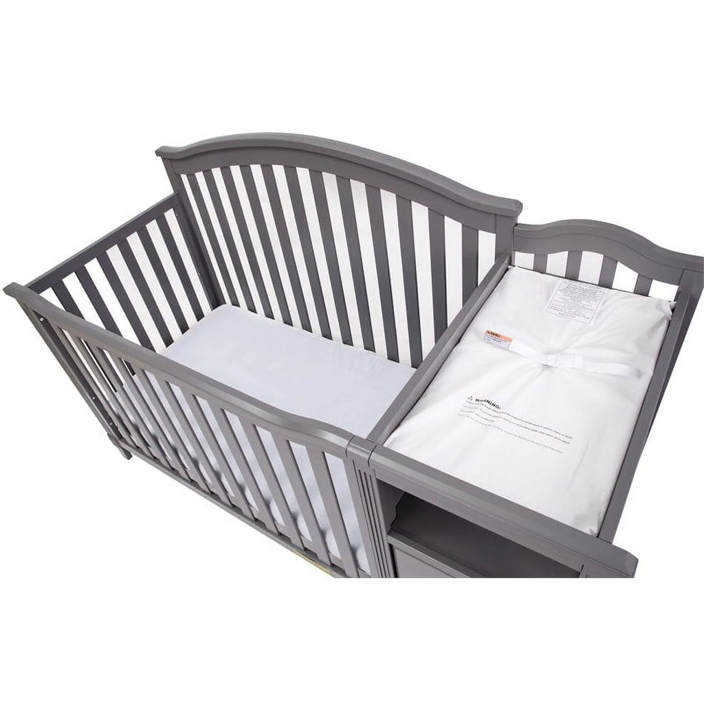 4-in-1 Convertible Crib and Changer Gray V881937