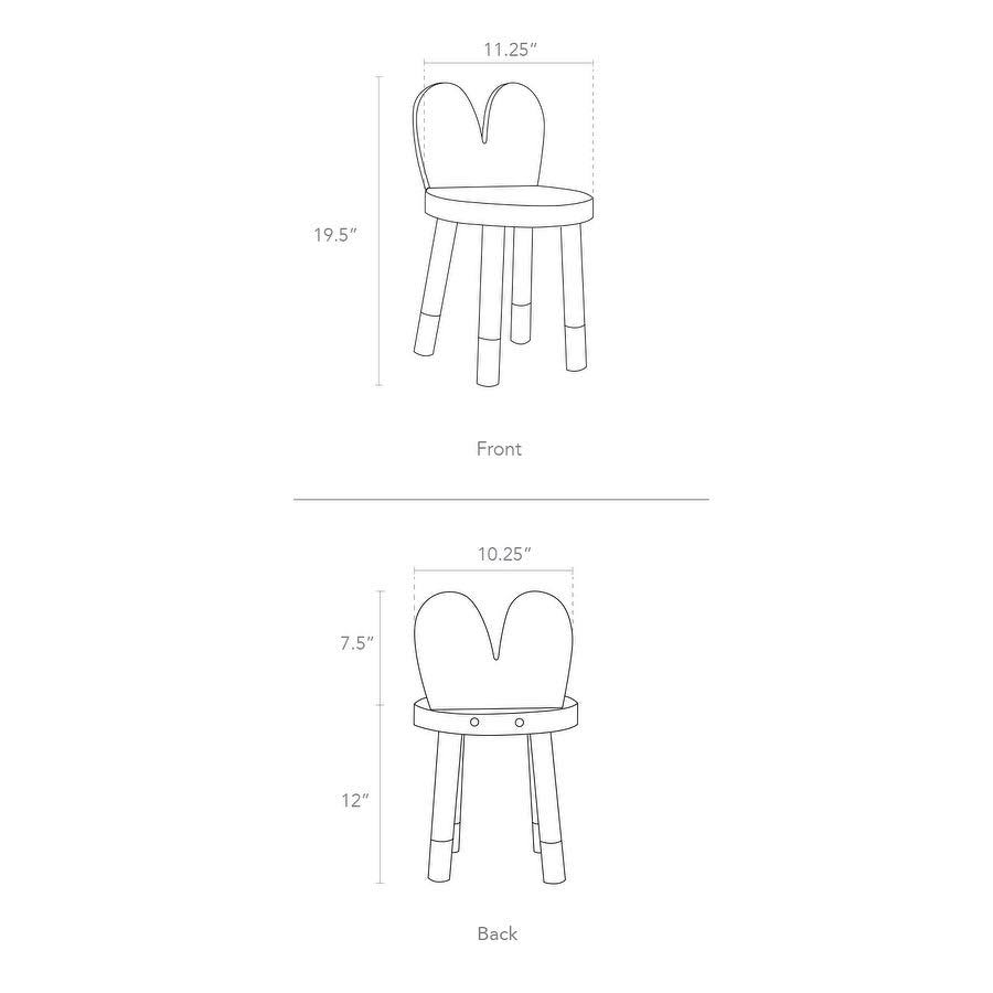 Yellow Kids Chair Set of 2 Q538