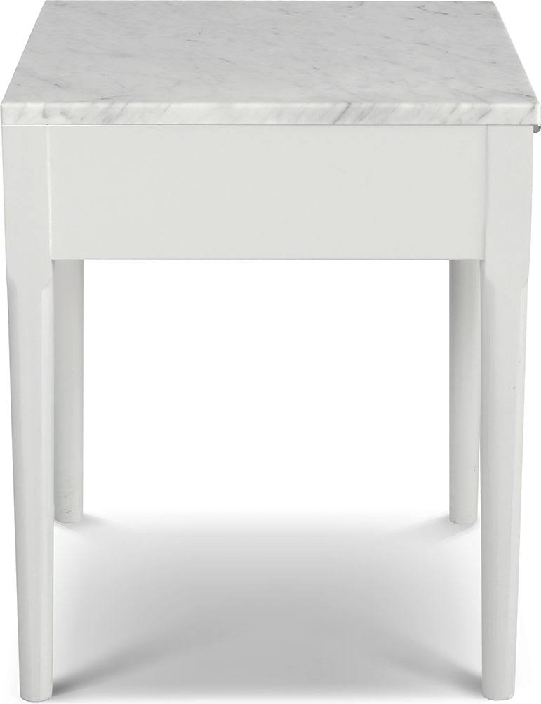 18x22 Square White Marble Side Table B85530