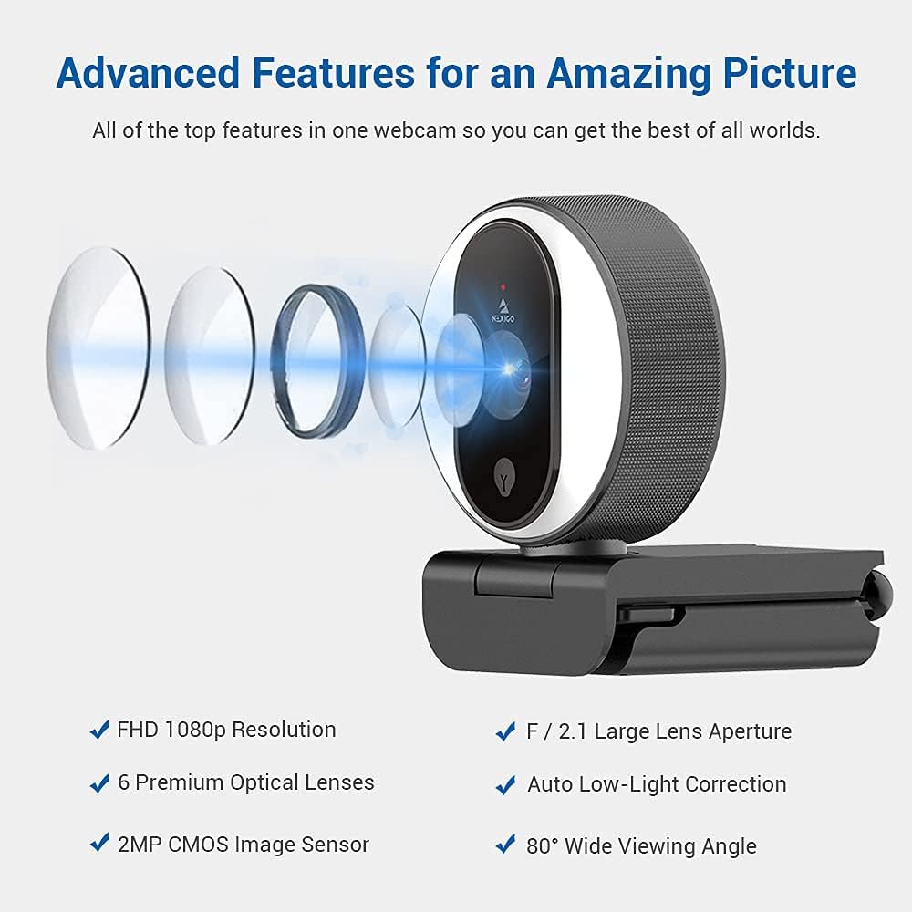1080P Webcam with Dual Microphones and Auto-Focus Q69741