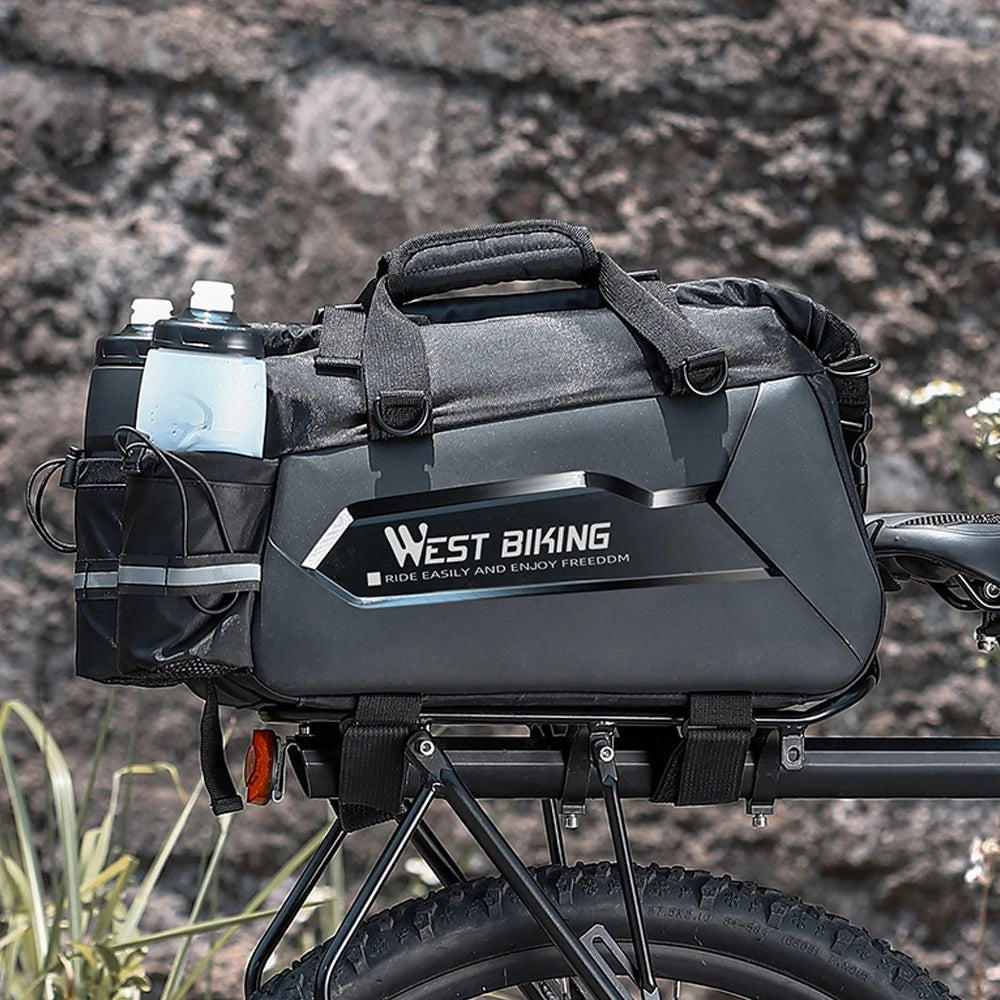 Expandable Bike Rear Storage Bag with Rack U8854