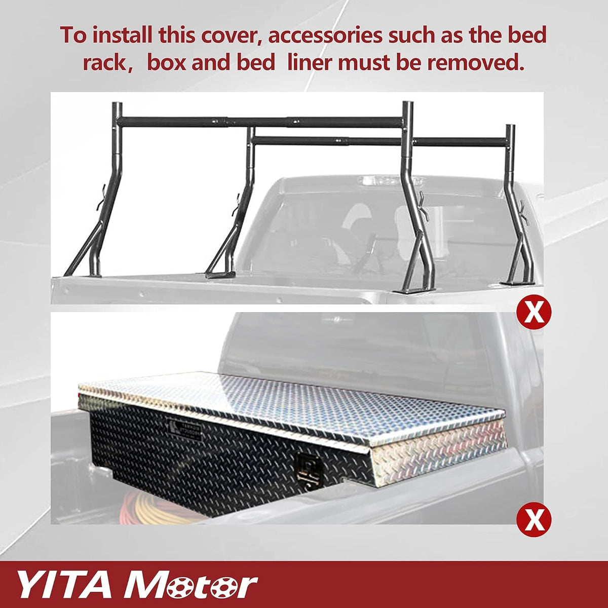 Soft Tri-fold Truck Bed Tonneau Cover for 2019-2022 Chevy Silverado/GMC Sierra 1500, 6.6 ft Bed P855