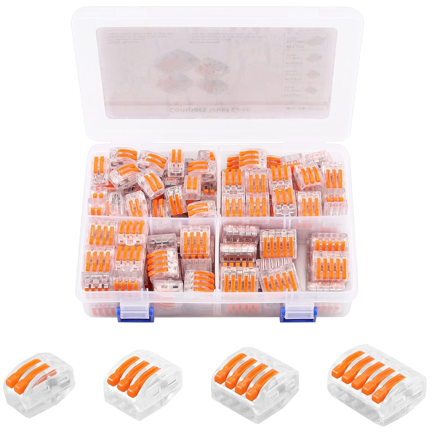 140pcs Lever Wire Connectors Assortment 4 Models Pack of 2 V544739