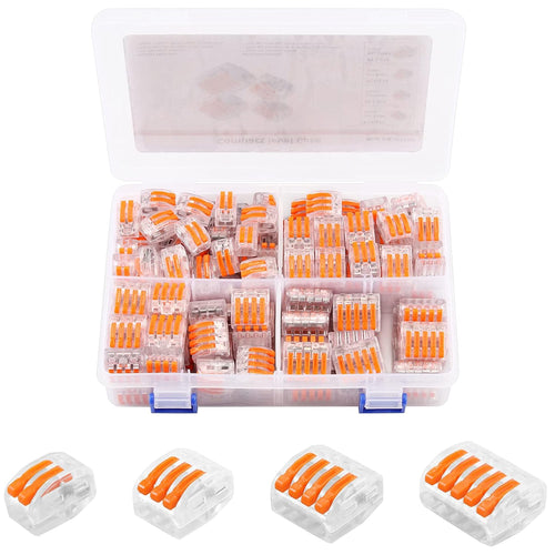 140pcs Lever Wire Connectors Assortment 4 Models Pack of 2 V544739