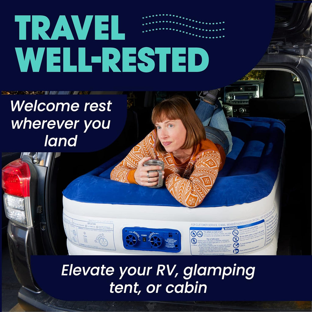 Luxury 13 Inflatable Twin Air Mattress with Built-in Dual Pump A556173