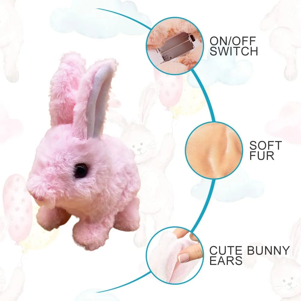 Easter Plush Stuffed Bunny Toy Walking Rabbit Educational Toys for Kids K2553