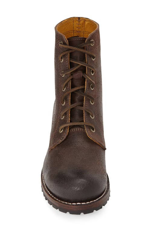 Dark Brown Lace Up Boots, Size 7.5 N672638