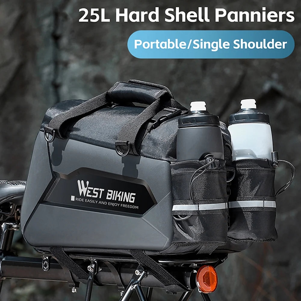 Expandable Bike Rear Storage Bag with Rack U8854