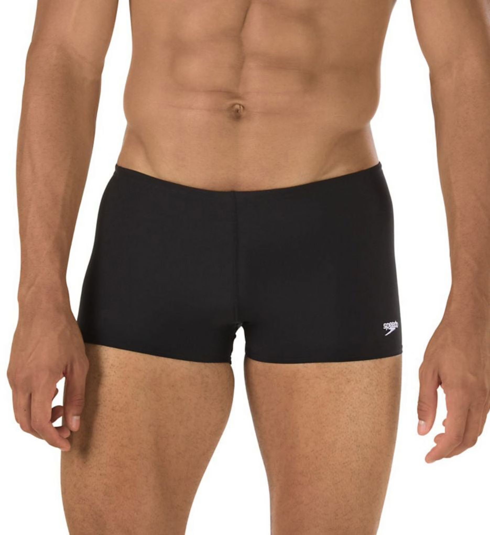 Speedo Black 36 Waist Square Leg Swim Trunk M603