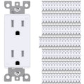 Pack of 100 White Tamper-Resistant Electrical Outlets, 15A / 125VAC / 2500W B660