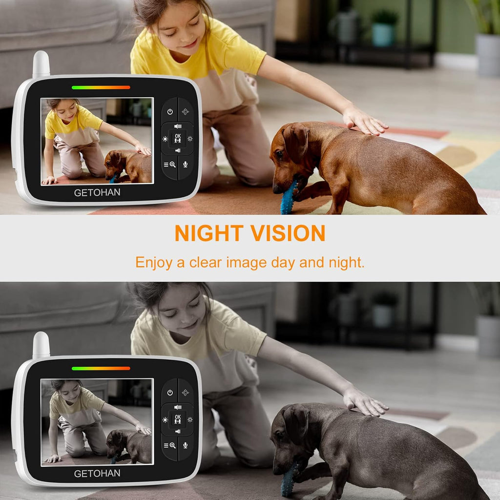 Video Baby Monitor with Camera and Audio, Night Vision, 2-Way Talk, Pack of 2 Z553