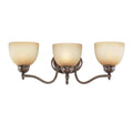 3 Light Bathroom Bar Light, Saddle Bronze M460588
