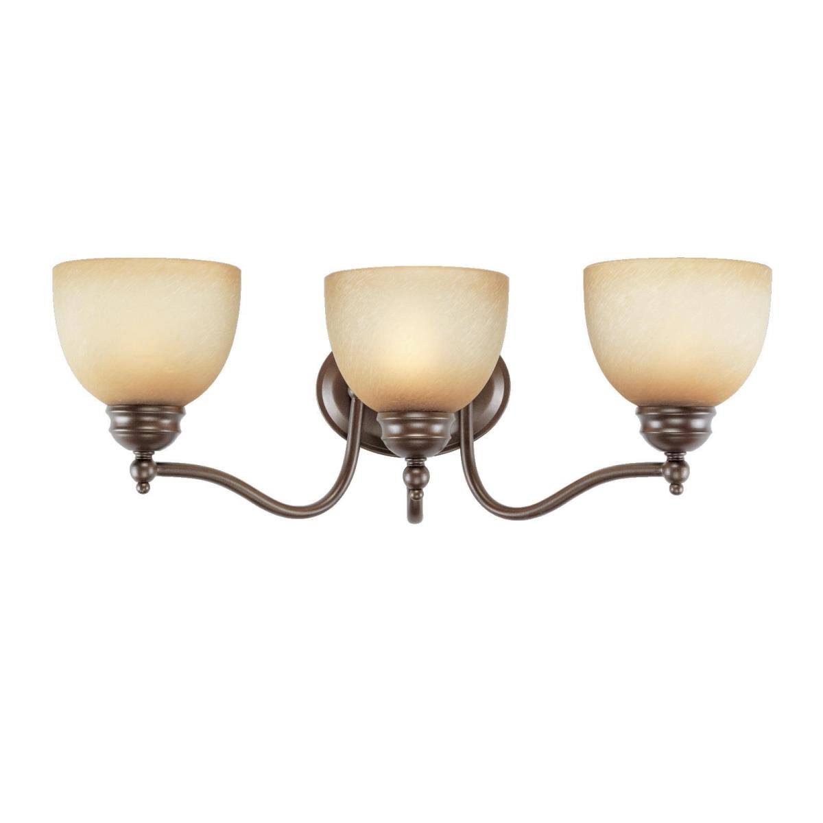 3 Light Bathroom Bar Light, Saddle Bronze M460588