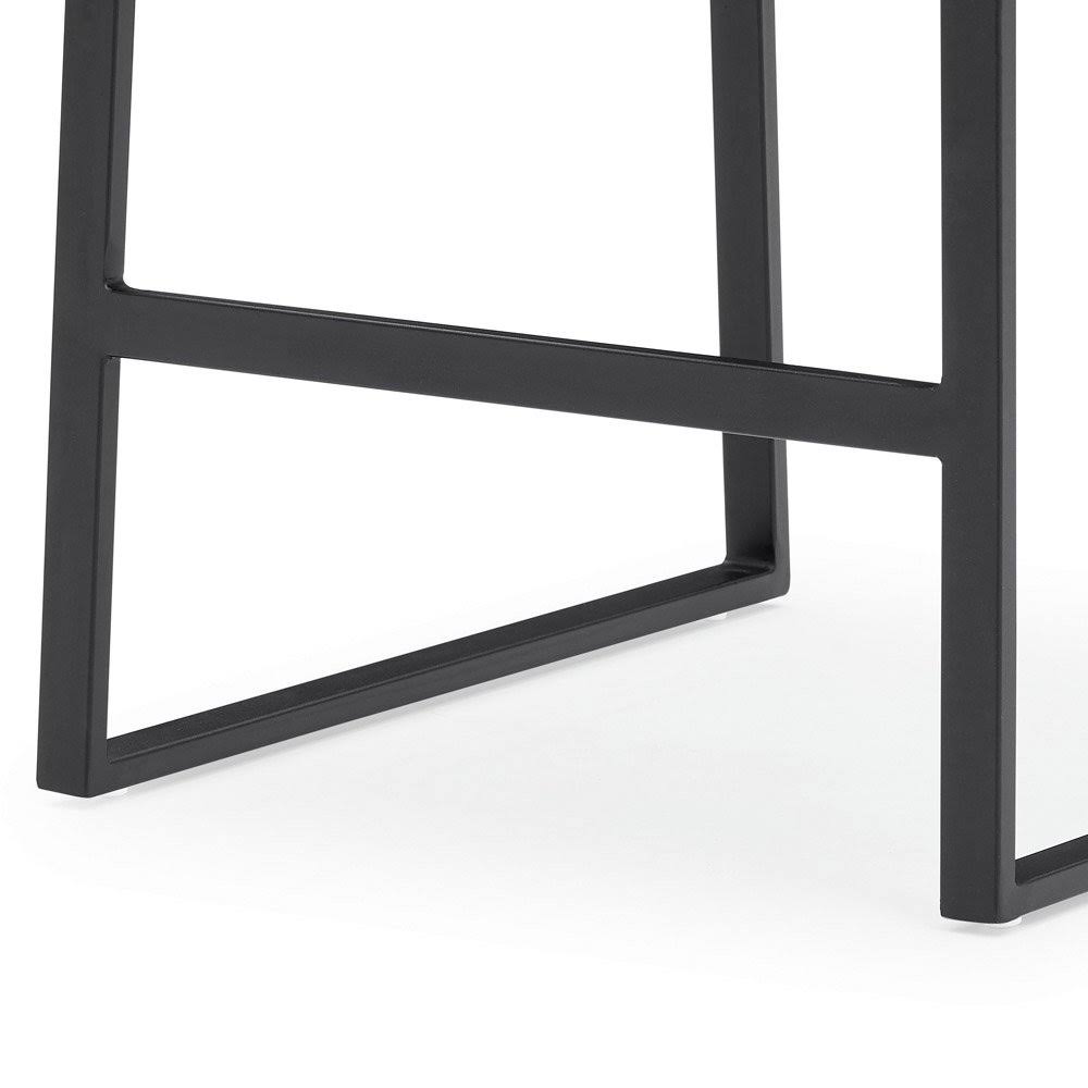 Black and Dark Gray Leatherette Counter Stool K90788