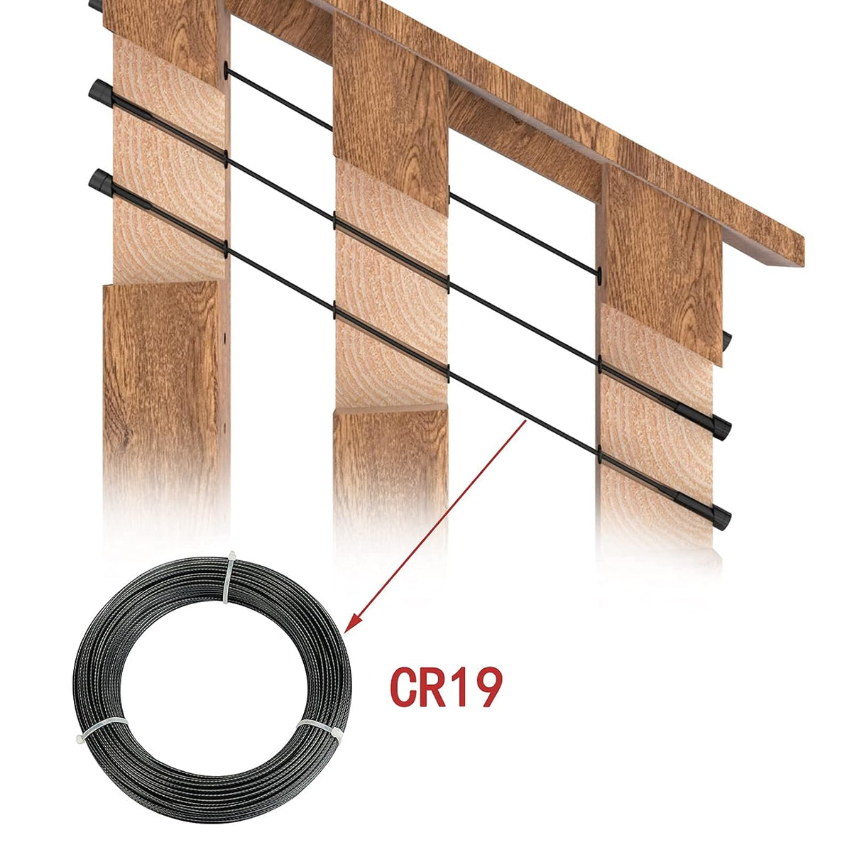 10Pair Invisible Cable Railing Kit T316 Stainless Steel U73606