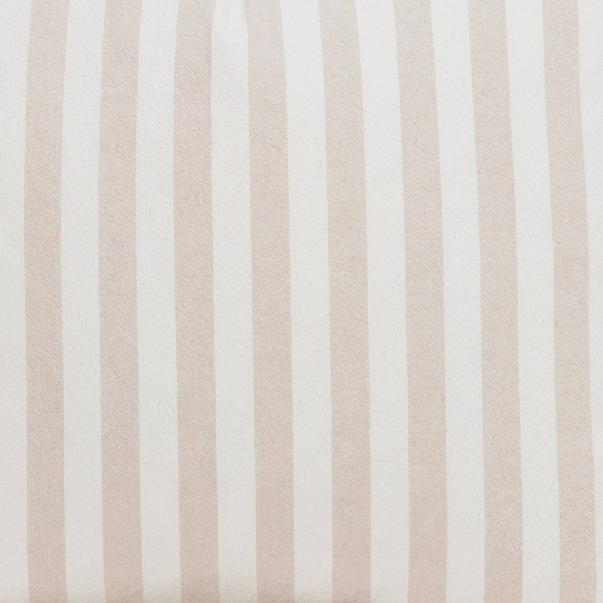 Cotton Blend Farmhouse Stripe Duvet and Shams Set (White/Tan - California King - 3 Piece) F332