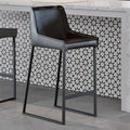 Black and Dark Gray Leatherette Counter Stool K90788