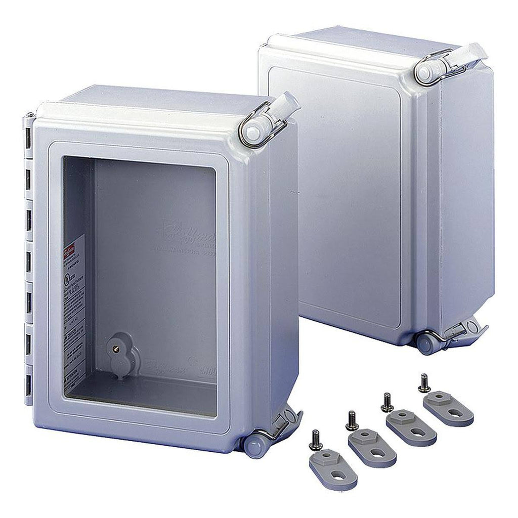 NEMA 4X Fiberglass Enclosure with Window Quick Release Cover F9515