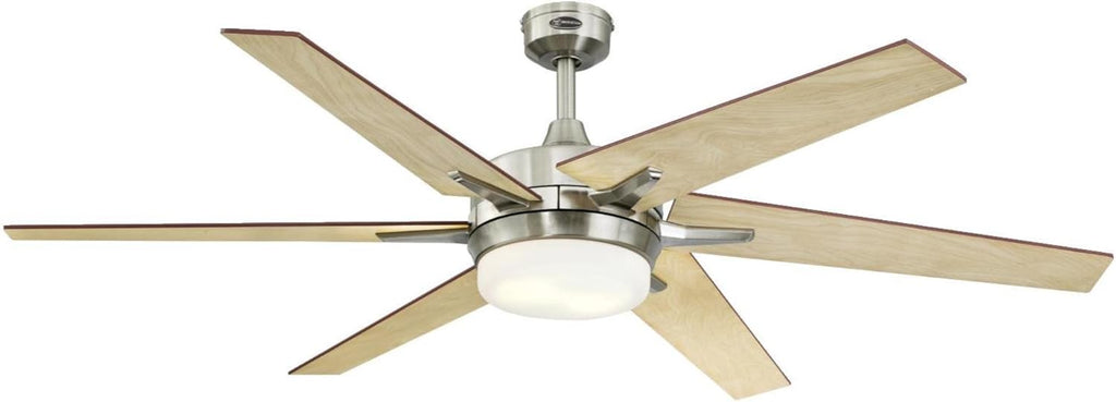60-inch Brushed Nickel Indoor Ceiling Fan with Dimmable LED Light Kit Q942668