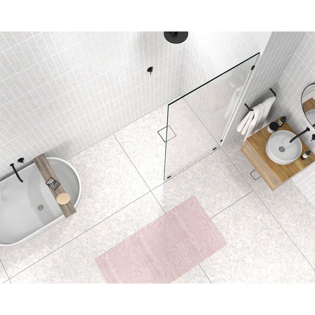 Frameless Shower Door, Brushed Nickel W490614