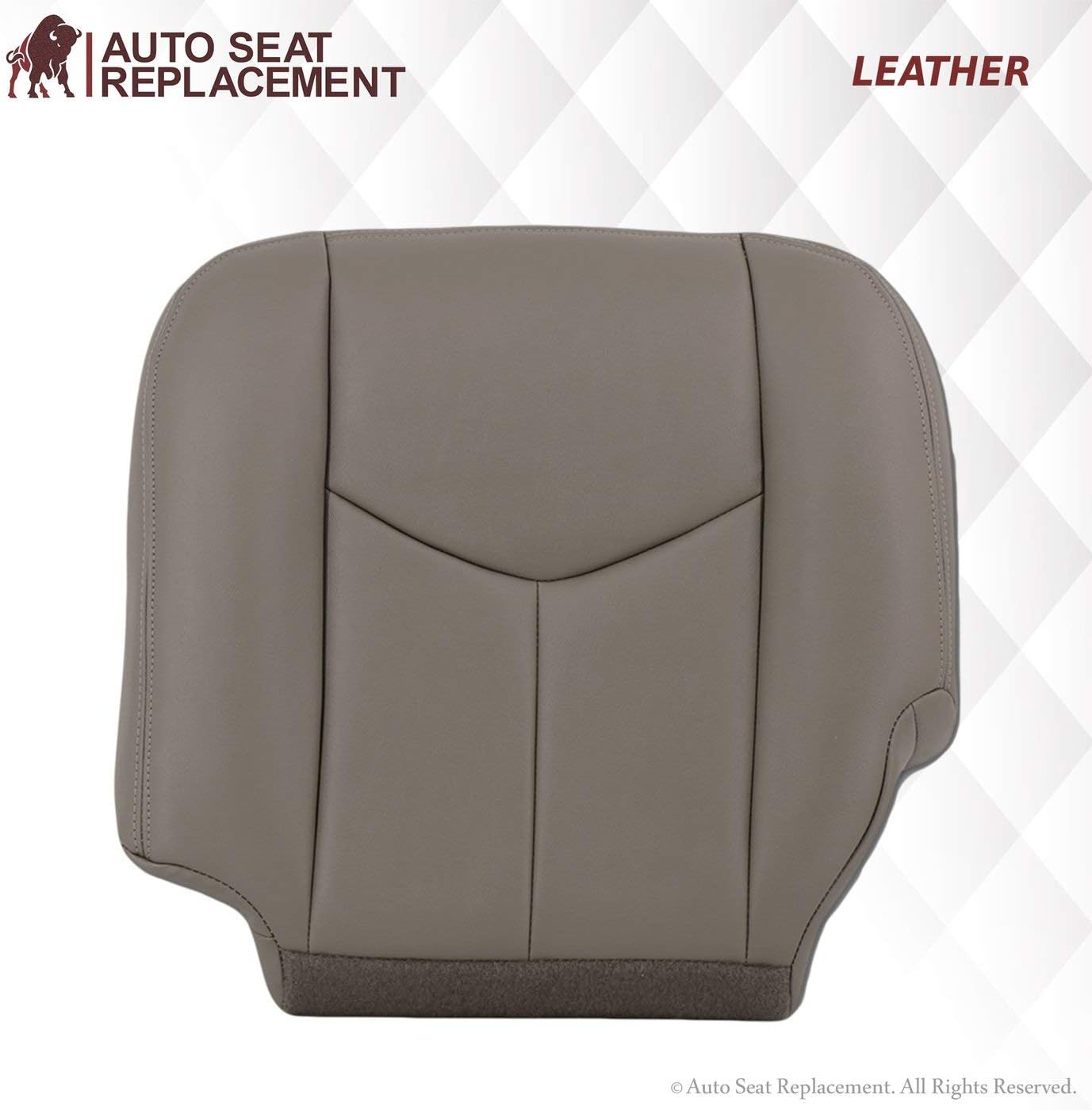 Leather Seat Cover Replacement for GMC Yukon XL Tahoe Suburban (Driver Bottom, Shale Tan) D574564