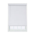 Cordless White Faux Wood Room Darkening Horizontal Blinds B976399