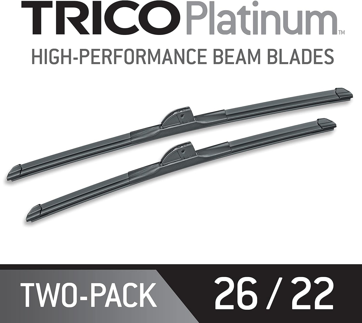 Platinum 26 Inch & 22 inch Pack of 2 Windshield Wiper Blades J444445