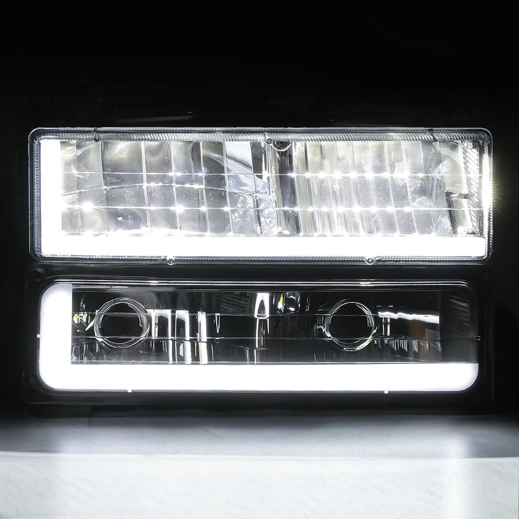 Switchback LED Tube DRL Headlights Assembly H97412