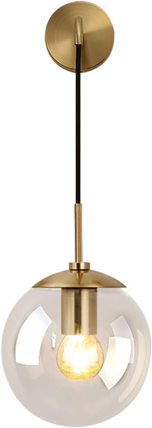 7.87'' Glass Ball Wall Sconce E27 Light O331