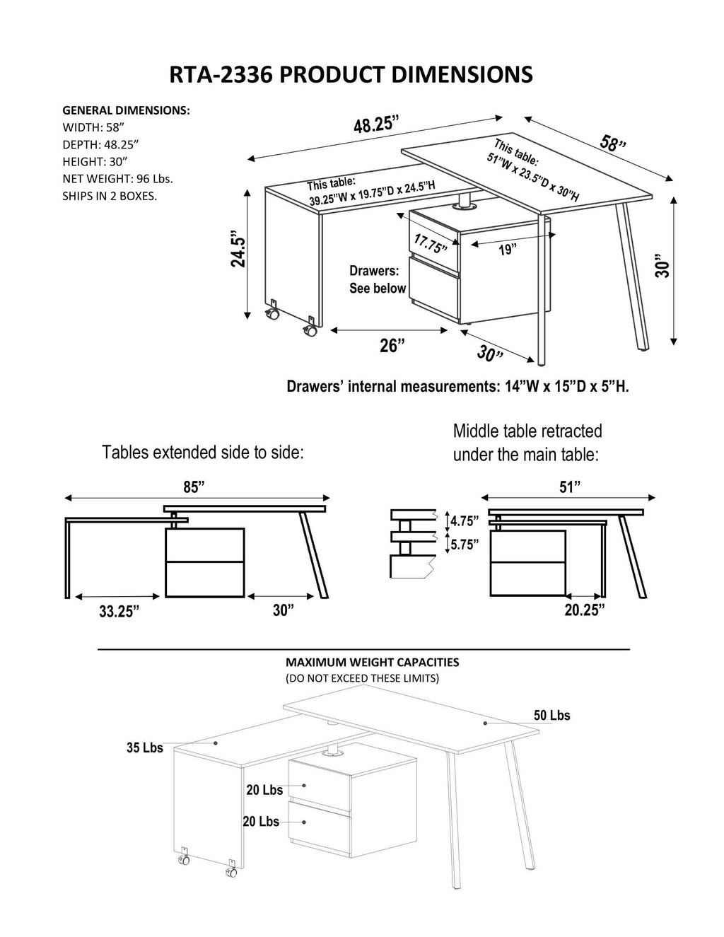 Gray Rotating Multi-Positional Desk N39819