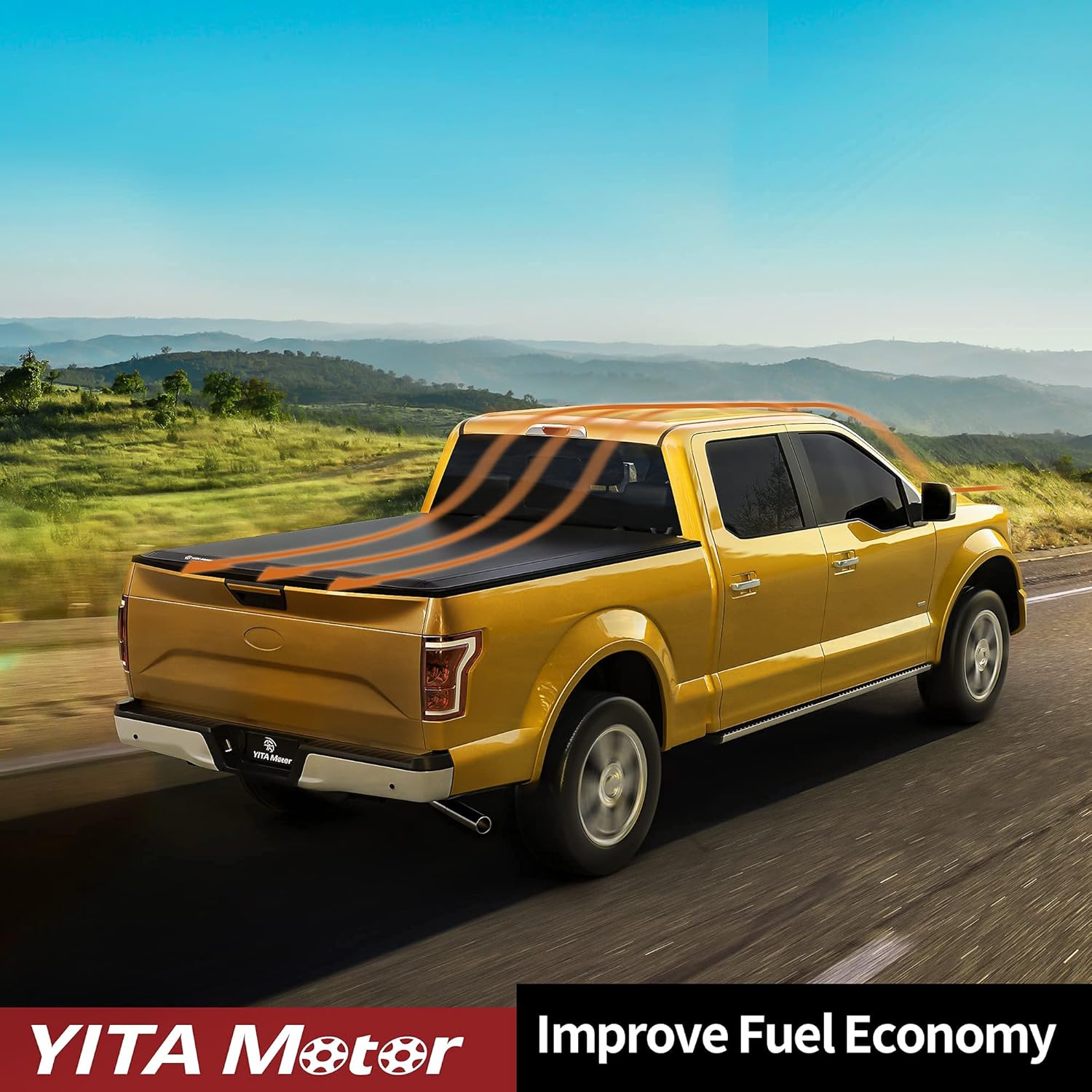 Soft Tri-fold Truck Bed Tonneau Cover for 2019-2022 Chevy Silverado/GMC Sierra 1500, 6.6 ft Bed P855