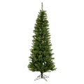 4.5 ft Green Pencil Pine Christmas Tree with Warm White LED Lights F692