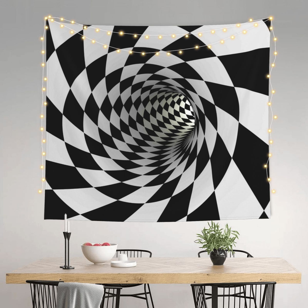 3D Vortex Illusion Tapestry Wall Hanging 60x51in G329