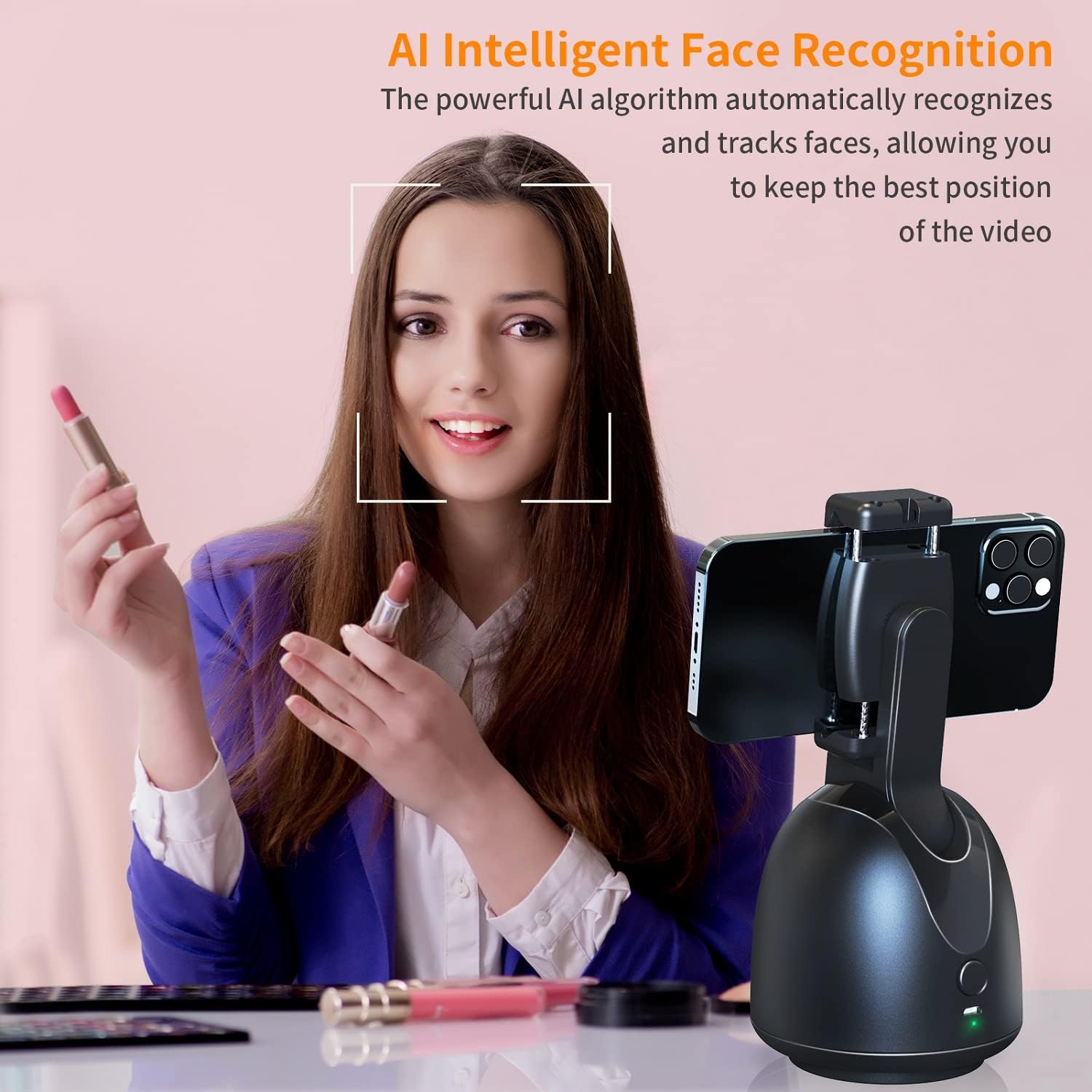 AI Smart Tracking Phone Holder with Built-in Battery P43281