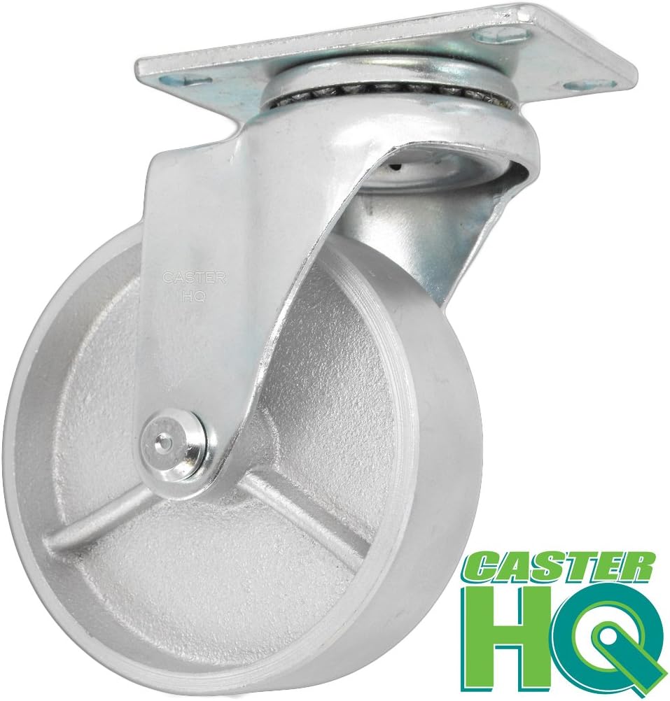 Steel Wheel Caster Set of 4, 350 Lbs Capacity Per Caster, Pack of 2 Q756243