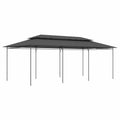 Party Tent Outdoor Gazebo Steel Frame Canopy Anthracite 236.2 x 117.3 x 106.3 Inches R809847