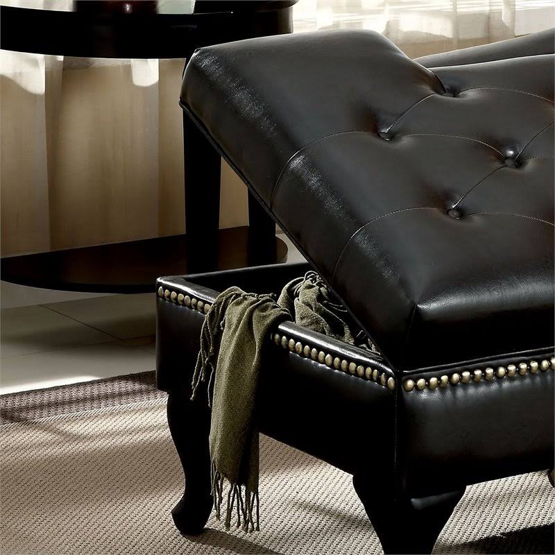 Black Storage Chaise H85710