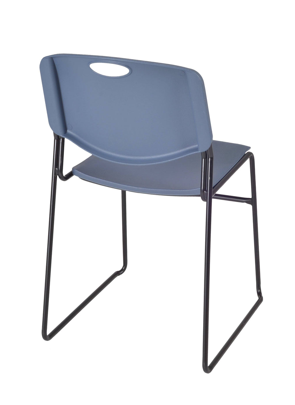 Cherry Training Table and 2 Blue Stack Chairs X392