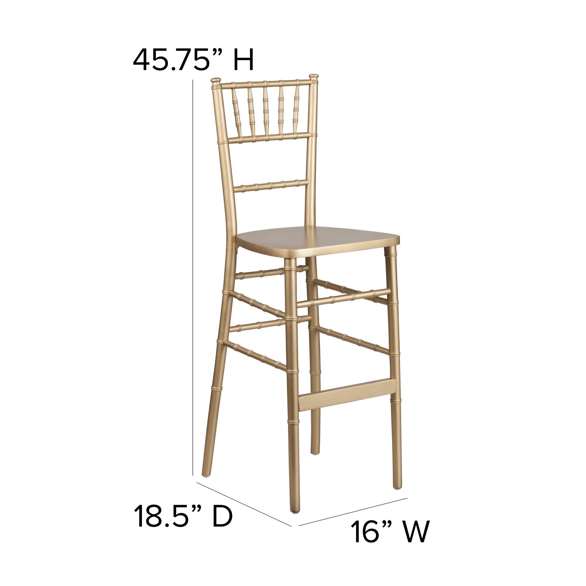 Gold Wood Chiavari Barstool M561010