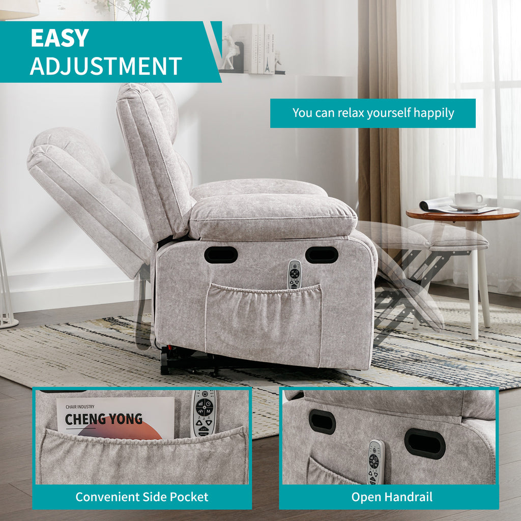 Beige Electric Massage Recliner Chair J6500