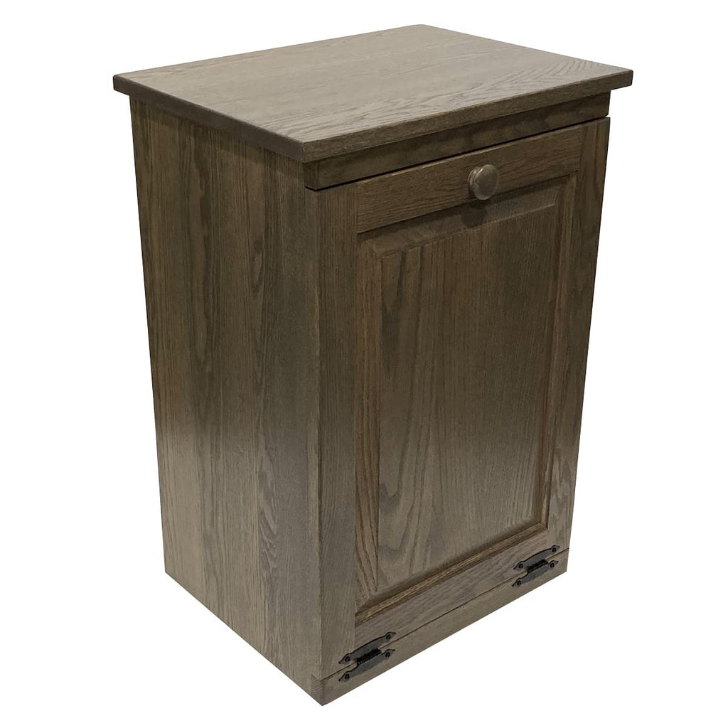 Tilt Out Trash Cabinet Wooden Garbage Can Holder (Golden Oak) R23031