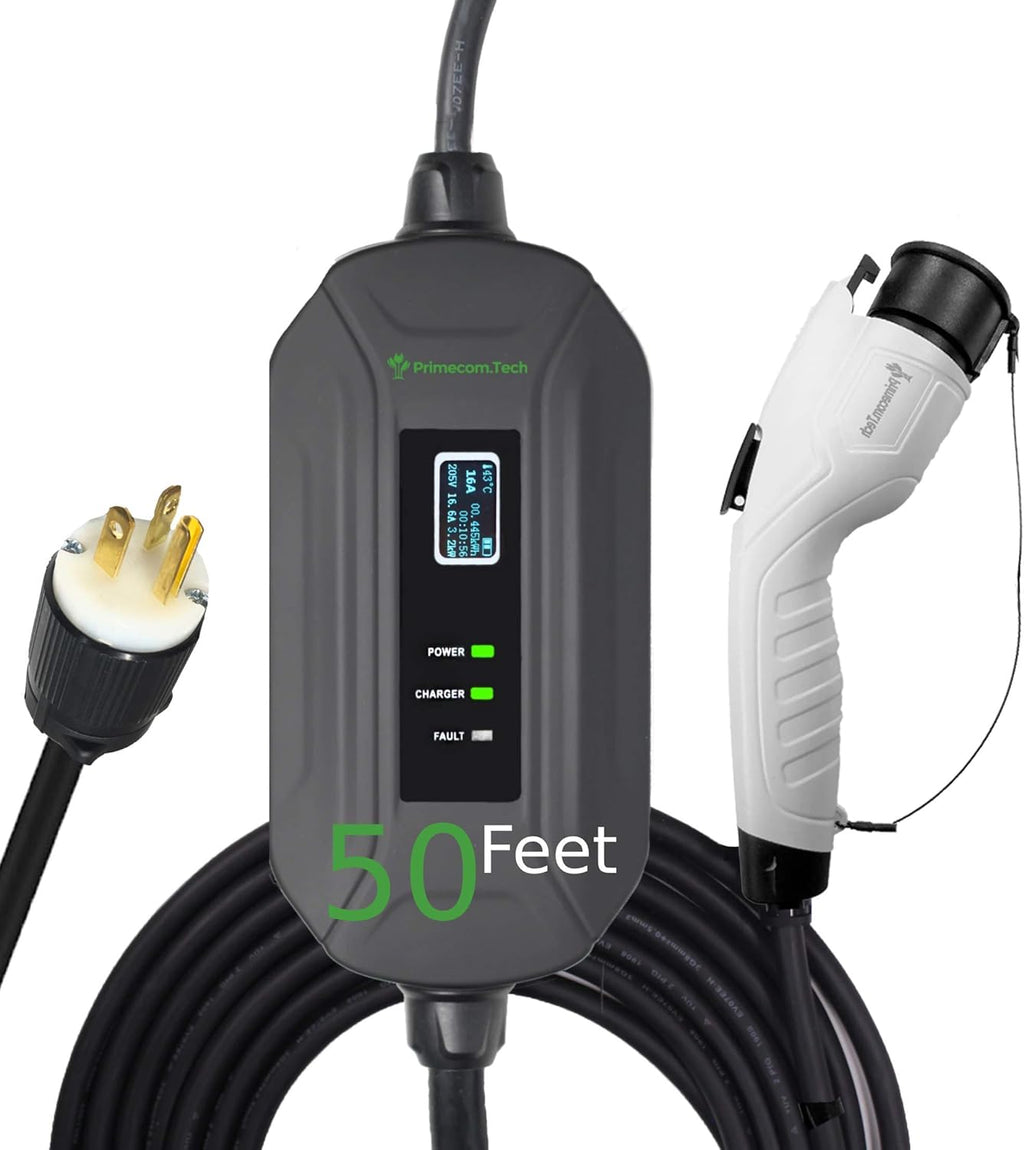Portable Level 2 Electric Vehicle Charger, 16Amp, 35 Feet U455011