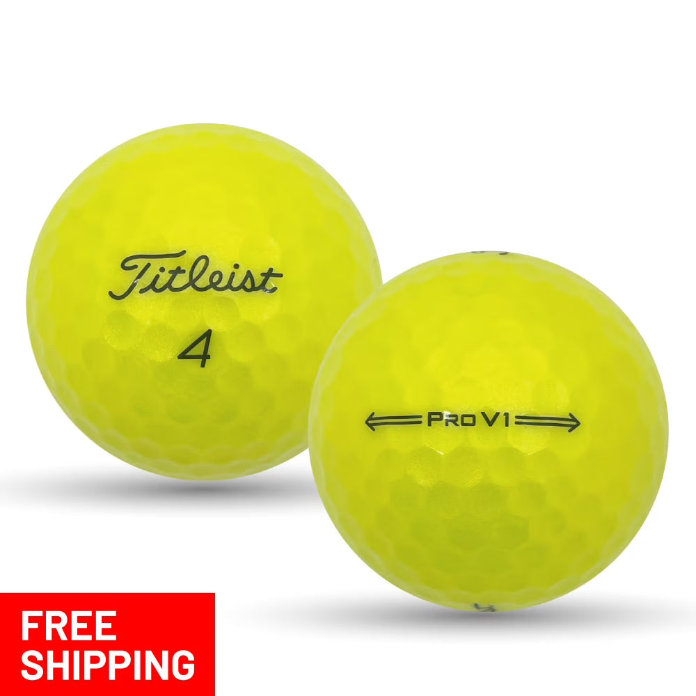 36 Yellow Pro V1 2022 5A Recycled Golf Balls S510