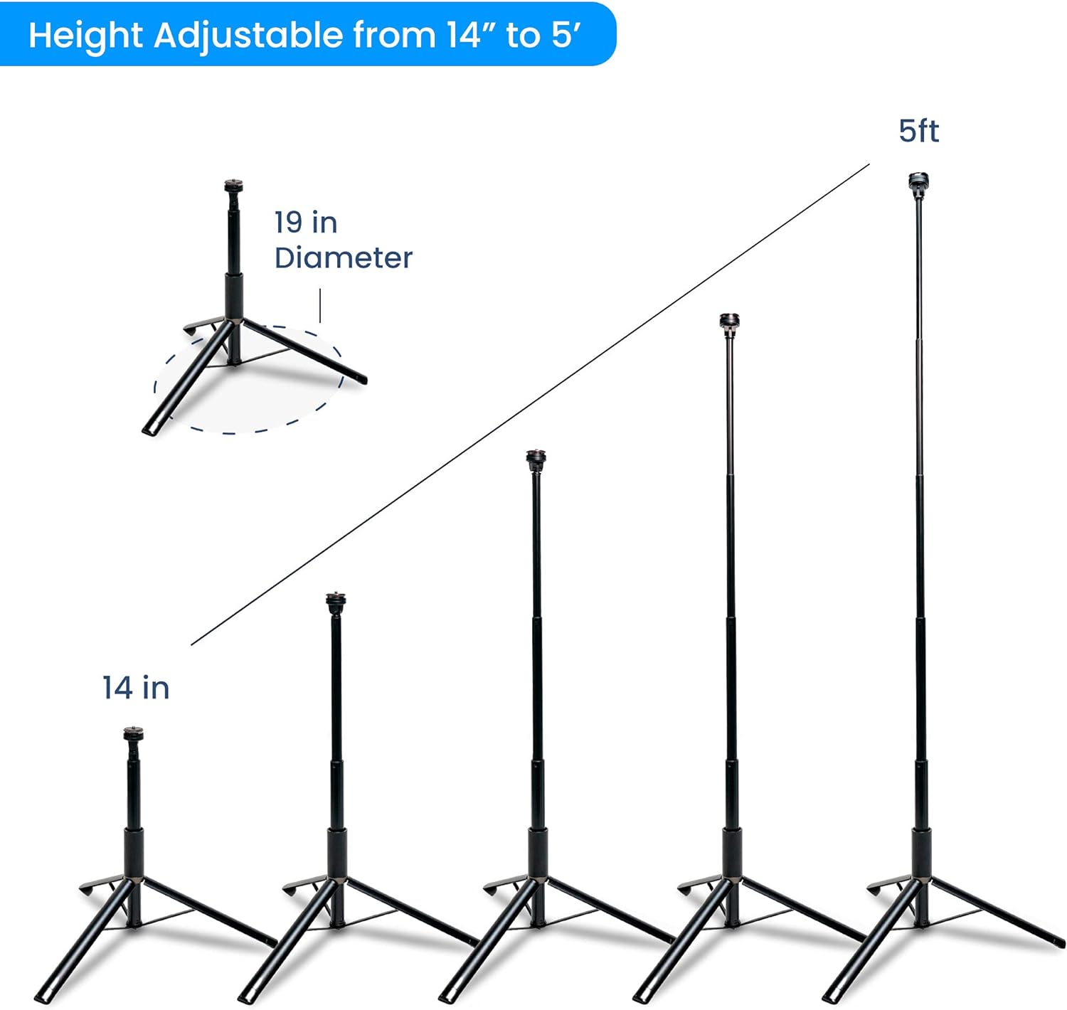 Adjustable 5ft Aluminum Light Stand Tripod U177449