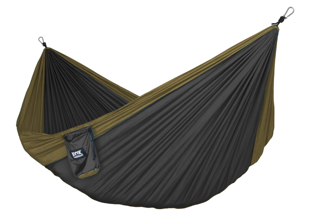 Double Camping Hammock with Straps & Steel Carabiners U867