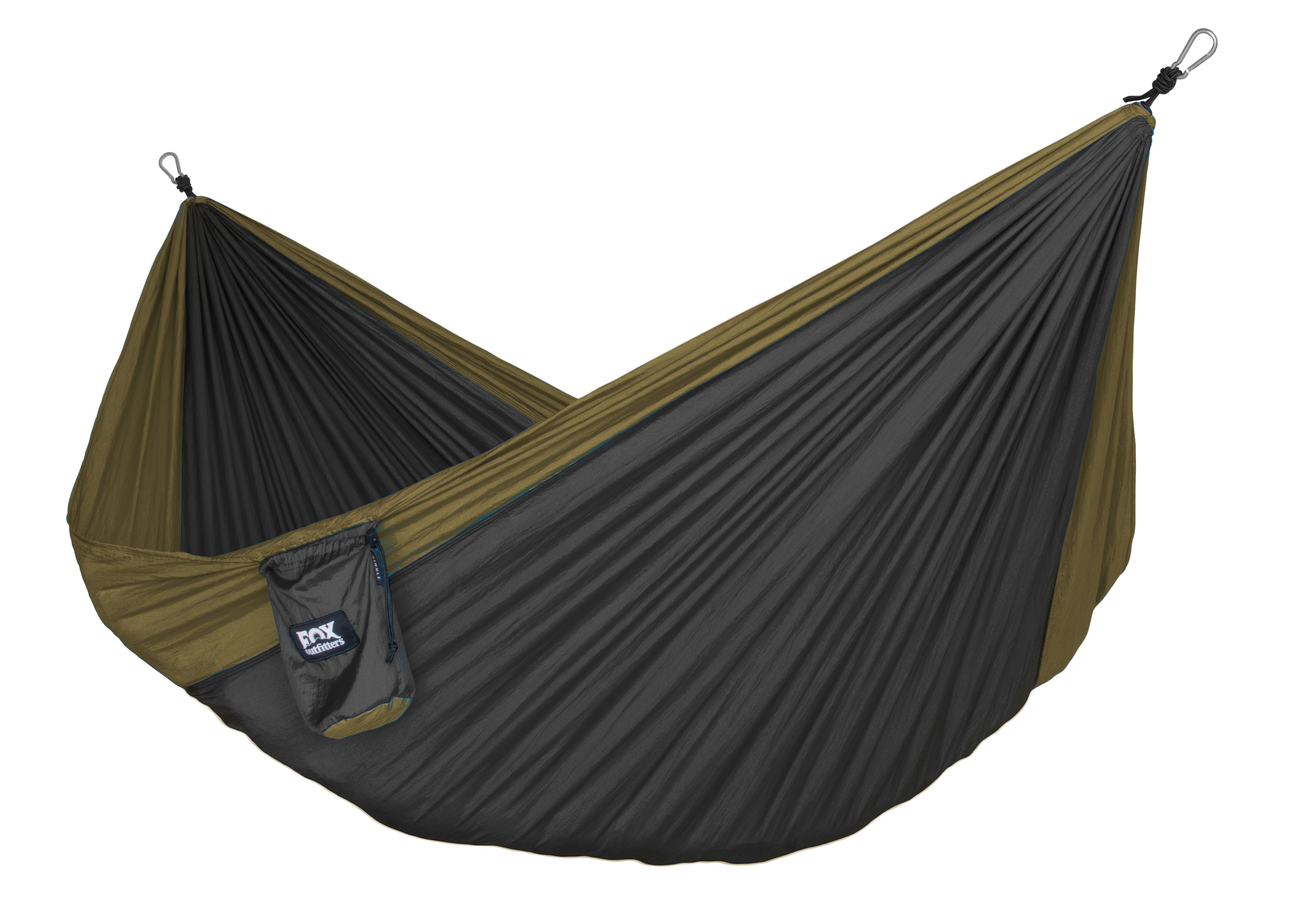 Double Camping Hammock with Straps & Steel Carabiners U867