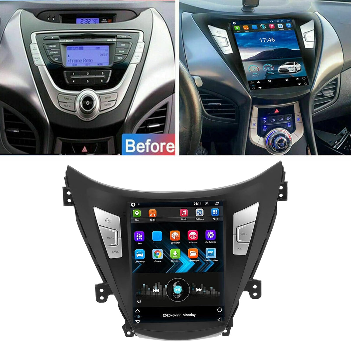 9.7in Car Radio Stereo Bluetooth MP5 Navigation L408