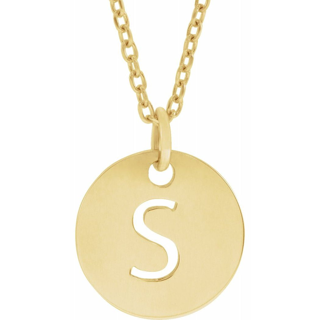 18k Yellow Gold Plated Sterling Silver Initial Necklace K798122