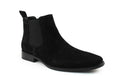 Black Suede Chelsea Ankle Boots V8999