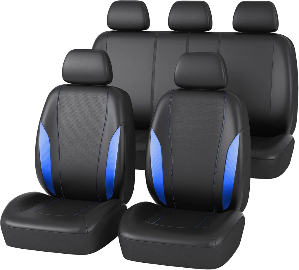 Carbon Leather Universal Car Seat Cover Full Set F91214